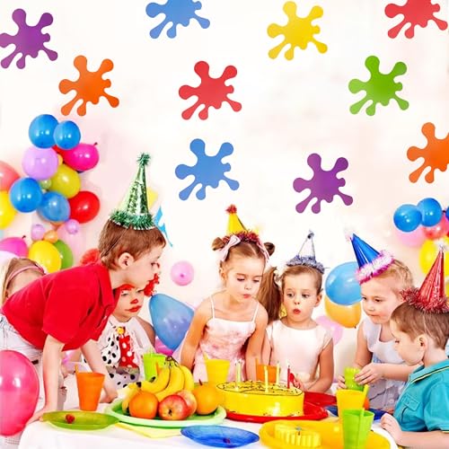Image of Vuzvuv 48Pcs Paint Splatter Cutouts, Classroom Bulletin Board & Party Decor