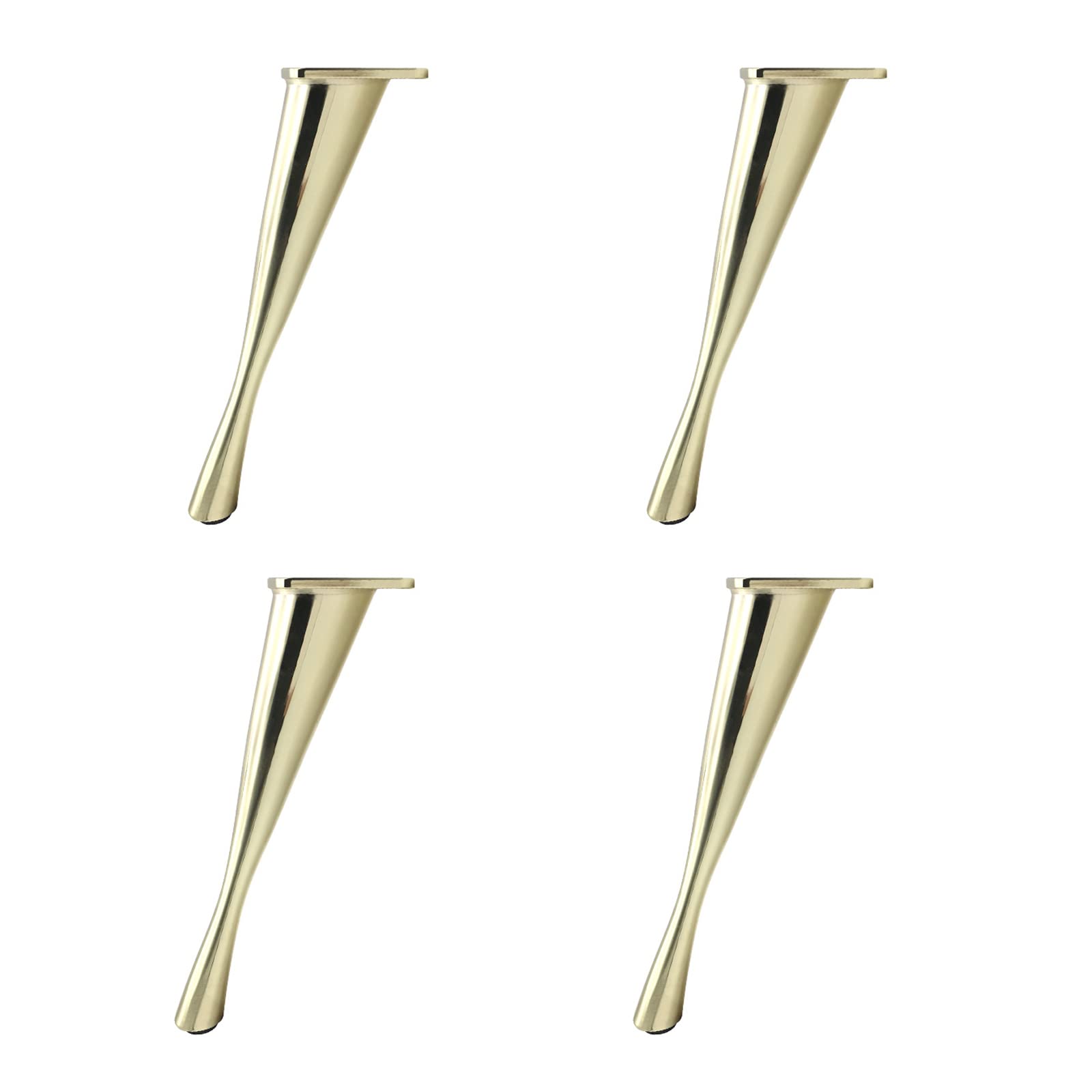 YJH 4pcs Metal Furniture Legs, Diagonal Legs Modern Sofa Legs Table Cabinet Furniture Accessories Metal Legs for Sofa Legs, Desk, Tea Table Legs, TV Cabinet Legs (23cm/9.06in,Gold)