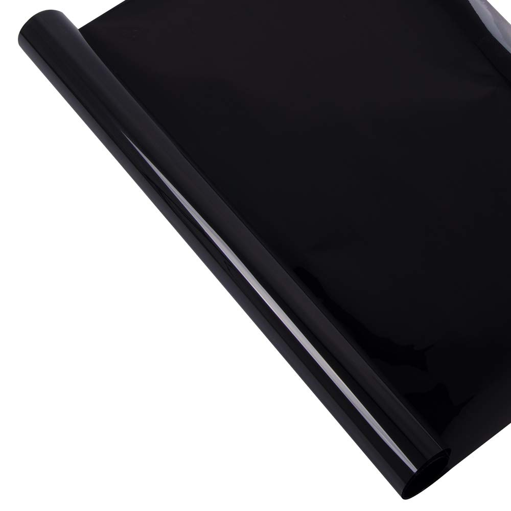 Laminas Para Tintar Lunas Coche Película de ventana negra oscura Uva Prueba Nano cerámica Solar Tinte Side Window Película Pegatina de la ventana Foils Ancho: 50 cm/20 " LáMina Tintado De Lunas(50x800