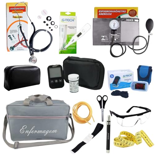 Kit Acessorios de Bolso Estojo Enfermagem (Cinza)