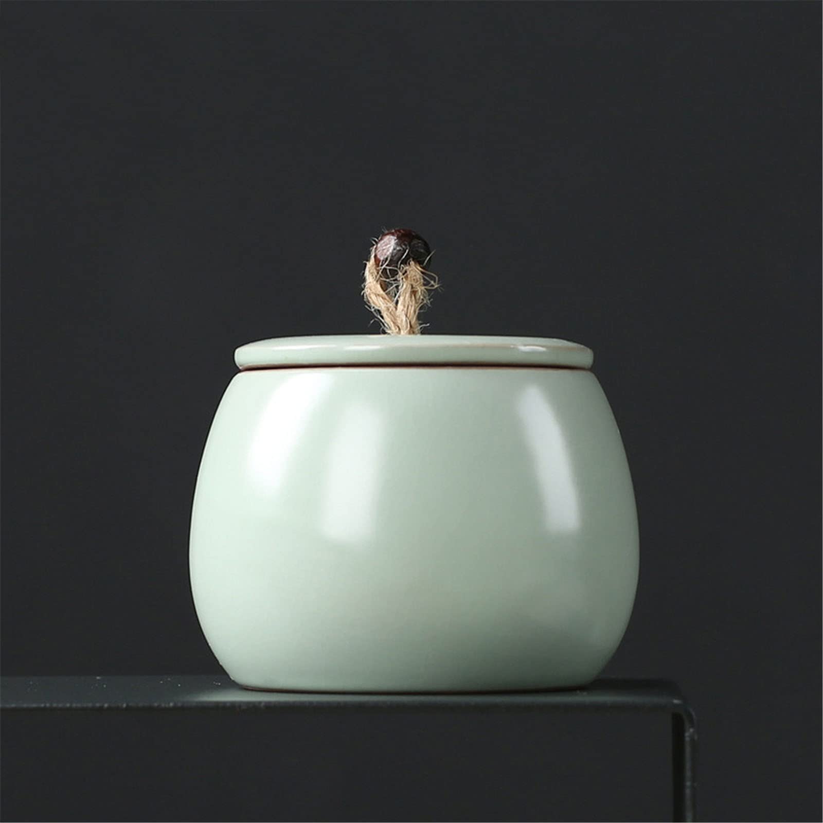 FZYOZZDPASL Ceramic Tea Canister Ceramic Mini Small Portable Waking Tea Jar Caddy for Coffee, Spices(Green)