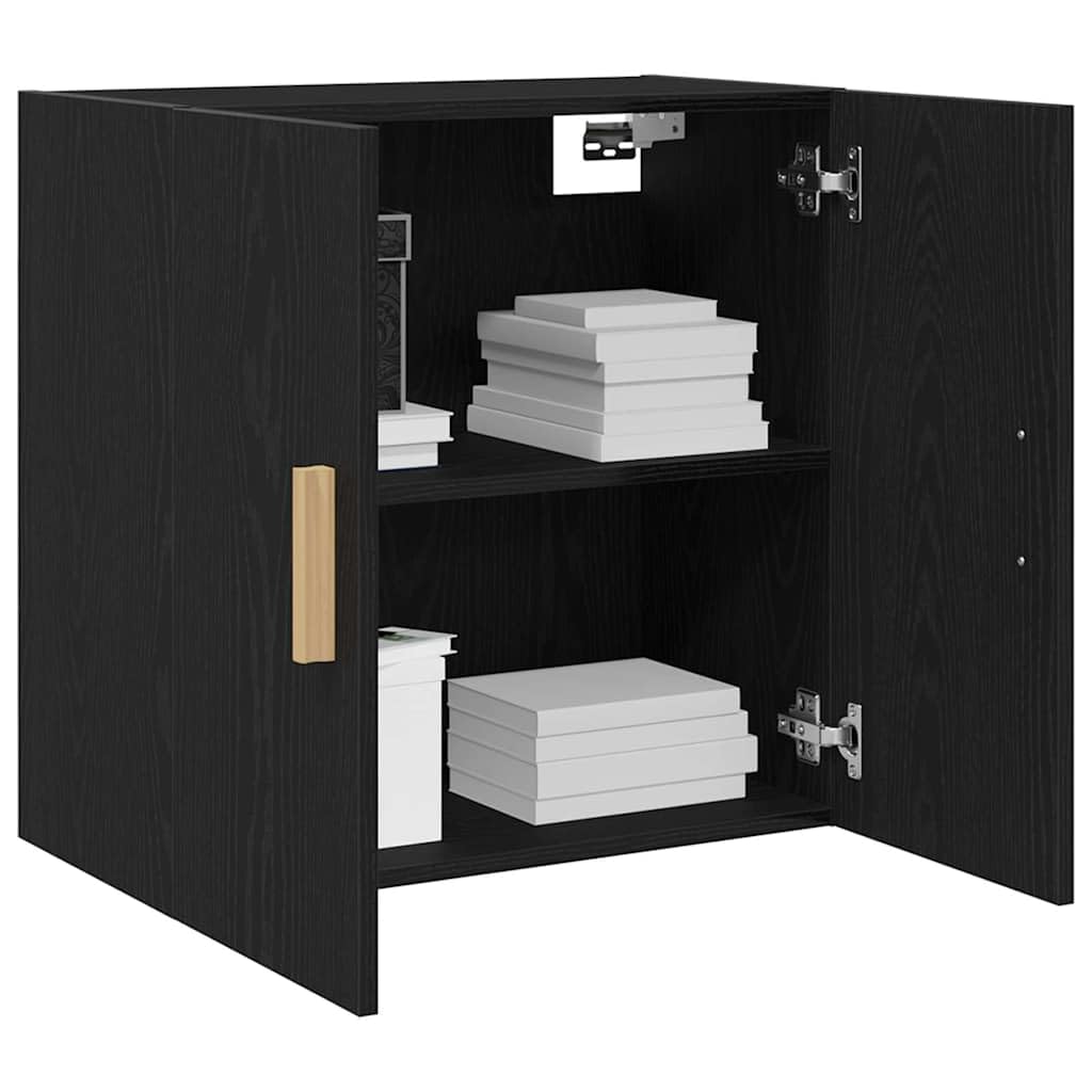 Générique Mobile da parete moderno, 60 x 30 x 60 cm, in legno di ingegneria, armadio portaoggetti con ripiani e maniglie a barre, design rettangolare minimalista per soggiorno