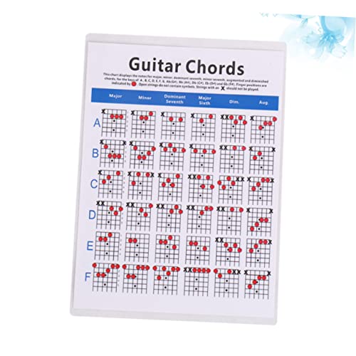 Guide de chords pour guitare électrique en papier cuivré portable