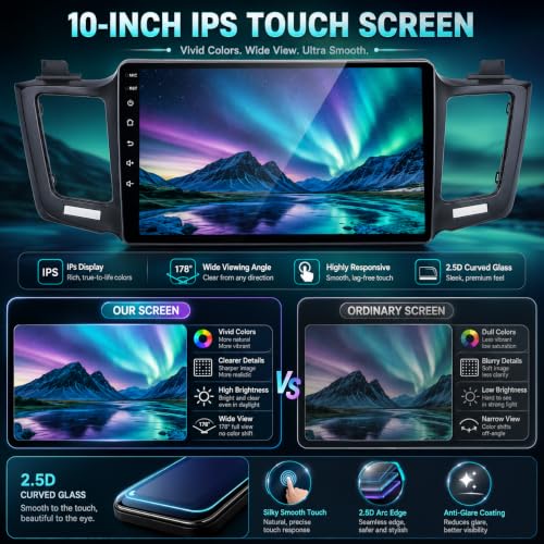 Image of 8core 6+128GB Android Car Radio Stereo for Toyota RAV4 2013-2018: 10.2 inch 1280 * 800 Touchscreen Wireless Carplay Android Auto Backup Camera Mirror Link GPS Bluetooth 5G WiFi FM DSP RDS