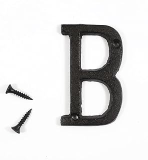 3" Vintage Decorative Cast Iron Metal Alphabet Letters Wall Sign Hanging Address Name Sign Letter 'B'