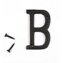 3" Vintage Decorative Cast Iron Metal Alphabet Letters Wall Sign Hanging Address Name Sign Letter B