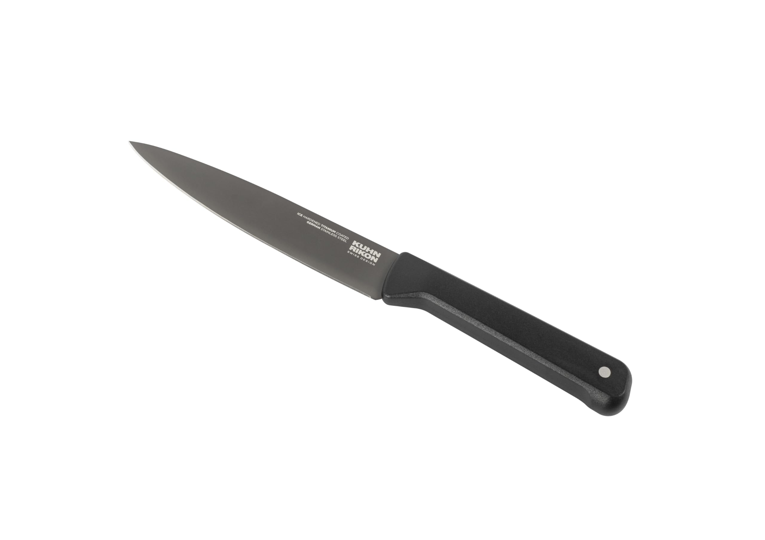 ICED Utility Knife 5.12 Inch, Ice Hardened German Stainless Steel, Razor Sharp Titanium Coated Blade, Precision Everyday Kitchen Knife