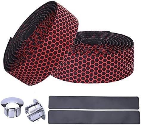 bike handlebar tape,handlebar tape Handlebar Tape, Handlebar Tape Bike Handlebar Tape Road Bicycle Anti-slip Silica Gel Shock Absorption Handle Bar Tape Cycling Wrap End Plug Bar Tape(Svart)