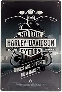 Nostalgic-Art Retro Tin Sign  Harley-Davidson Different  Gift idea for motorcycle fans, Metal Plaque, Vintage design for decoration, 20 x 30 cm