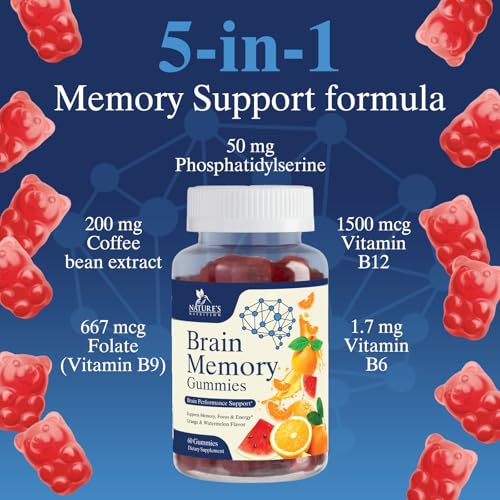 Nature'S Nutrition NNBRAINMEMORYGUMMIES60 Brain Supplement Gummy thumb #5