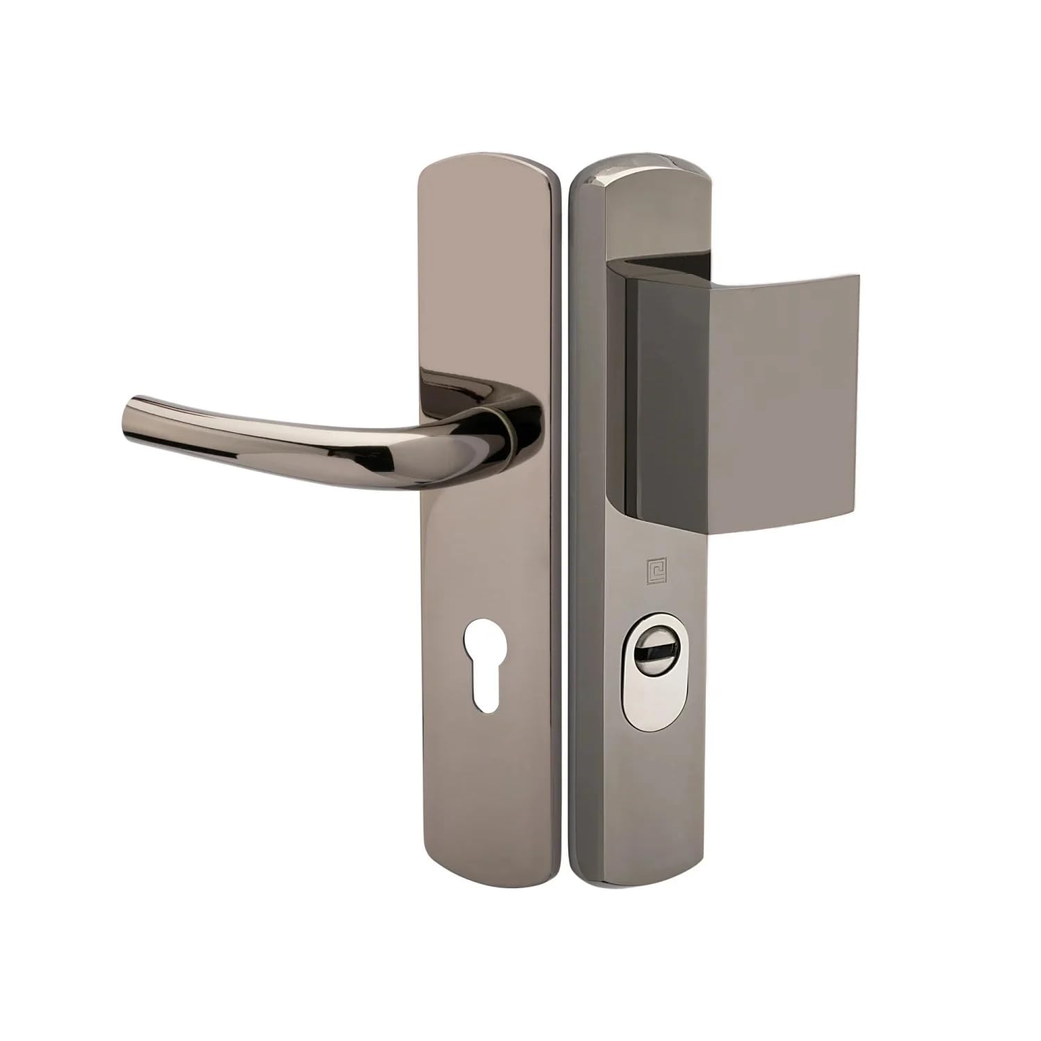 Poignée blindée Heracles ELEGANCE anti-cambriolage entraxe 70mm finition miroir