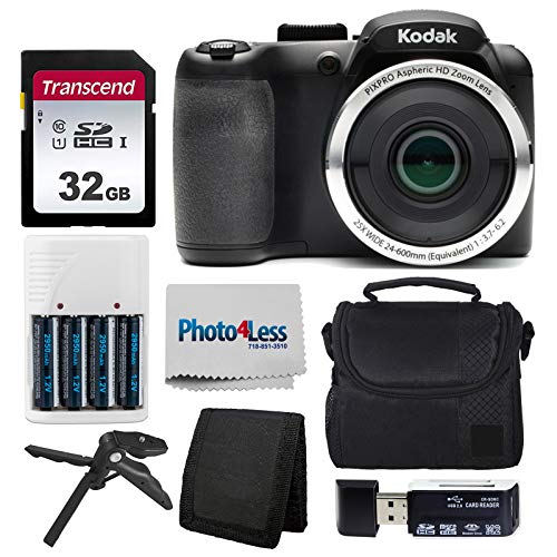 Kodak PIXPRO AZ252 Astro Zoom 16MP Digital Camera (Black) + Point & Shoot