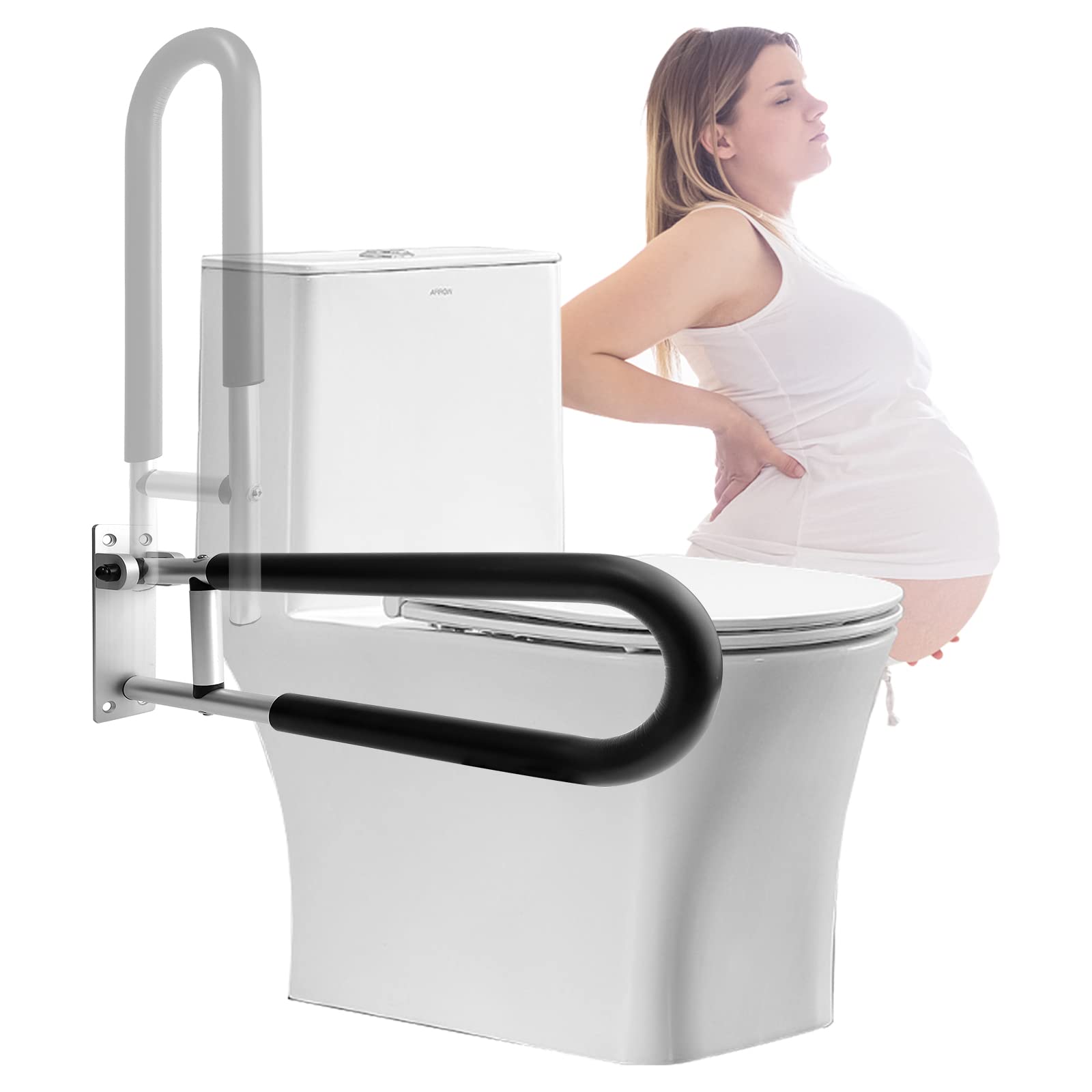 Toilet Safety Handicap Grab Bars,Medical Adjustable Rail for Toilet Aid