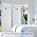 ColorfulHall Butterfly Frosted Glass Window Film Window Privacy Film,Bathroom Decor Privacy Window Film Day and Night Static Cling 90% UV Heat Blocking Window Clings(17.5X78.7 inch)