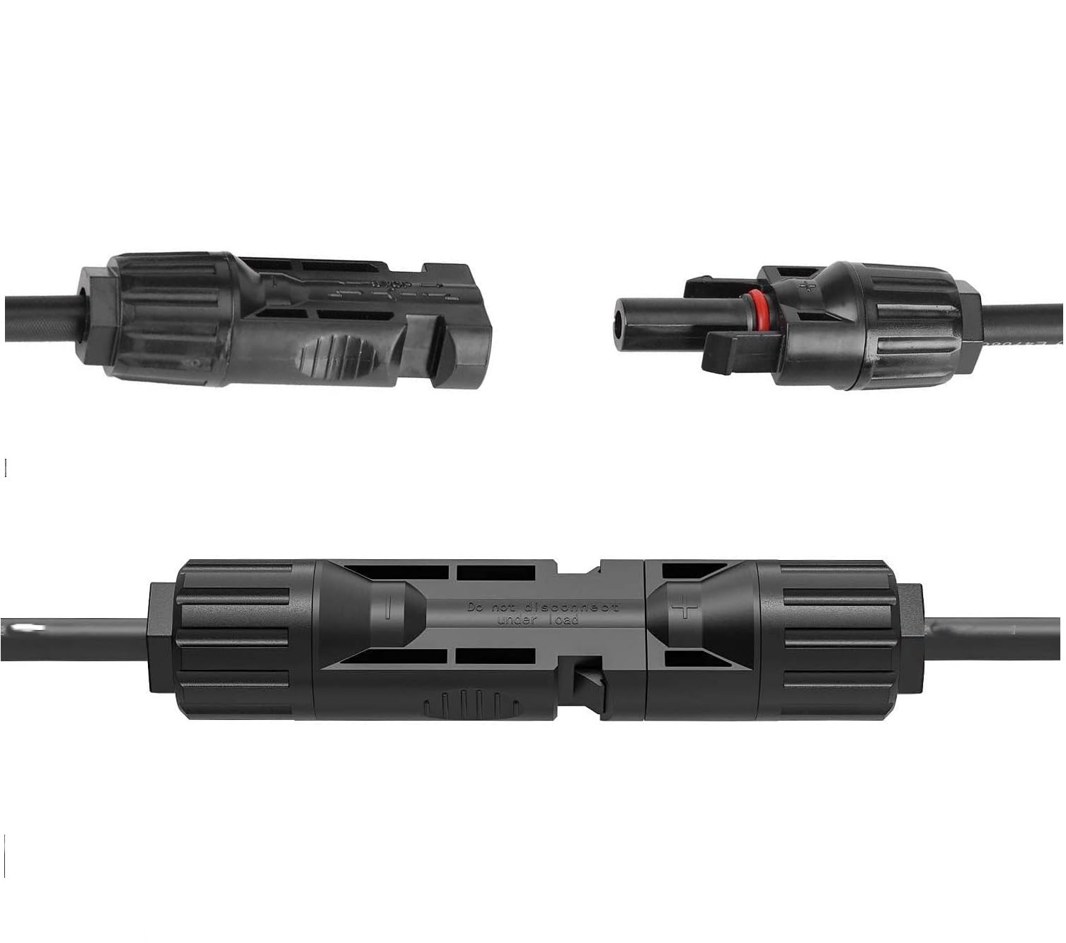 MC4 Cavo di prolunga solare, 10 AWG, 9,1 m, con connettori maschio e femmina, kit adattatore per cavi da 10 gauge (6 mm²) per pannelli solari