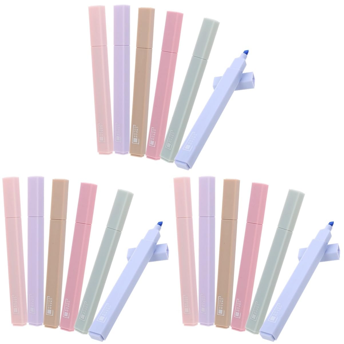 MAGICLULU 18piezas Marcadores Fluorescentes Coloridos Para Estudiantes Resaltadores De Gran Capacidad Tinta De Secado Rápido Para Notas y Dibujo Sin Traspaso