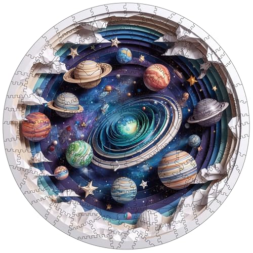 Wooden Puzzles for Adults, Planet Wooden Jigsaw Puzzles 200 