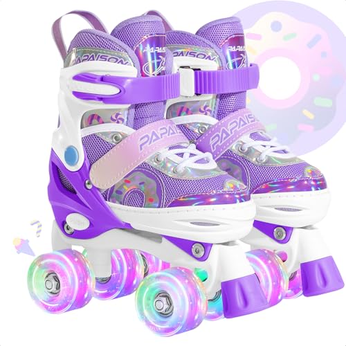 PAPAISON Adjustable Illuminating Roller Skates