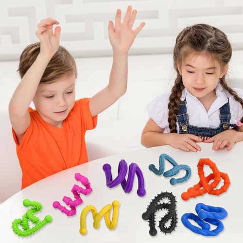 AWTUMZQ 12 Pack Sensory Stick,Fidget Toys,Textured Calming Sensory Toys for Autism Kids, Anxiety Relief for Activities Essential,Stimulating & Addictive Toys for Kids Students - Image 3