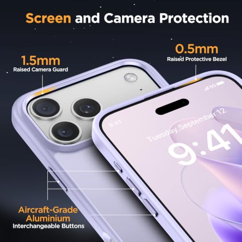 Image of Miracase for Translucent 18 Pro Max Phone Case, Purple