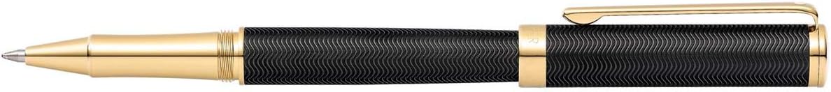 Sheaffer Intensity Engraved Matte Black Rollerball Pen with Chrome Cap and Trim