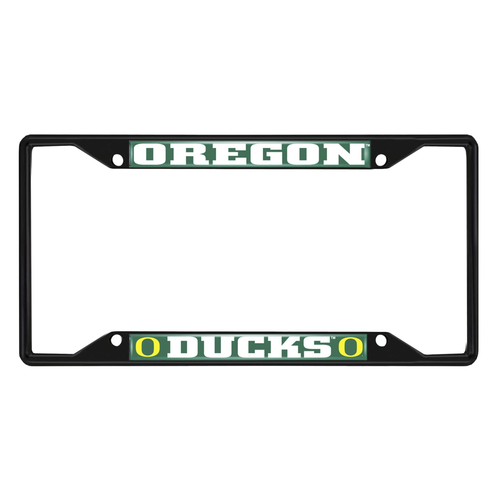 FANMATS 31276 Oregon Ducks Metal License Plate Frame Black Finish