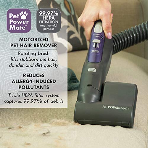 Image of Kenmore 81614 600 Series Pet Friendly Lightweight Bagged Canister Vacuum with Pet PowerMate, Pop-N-Go Brush, 2 Motors, HEPA, Aluminum Telescoping Wand, Retractable Cord, and 3 Cleaning Tools-Purple