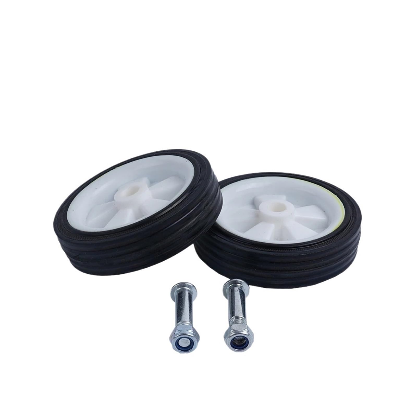 Ruedas giratorias de compresor de aire, 1 par, 5/6 pulgadas, for bombas de aire, máquinas sin aceite, absorción de impacto, piezas neumáticas silenciosas antideslizantes(2pcs 6Inch Wheel)