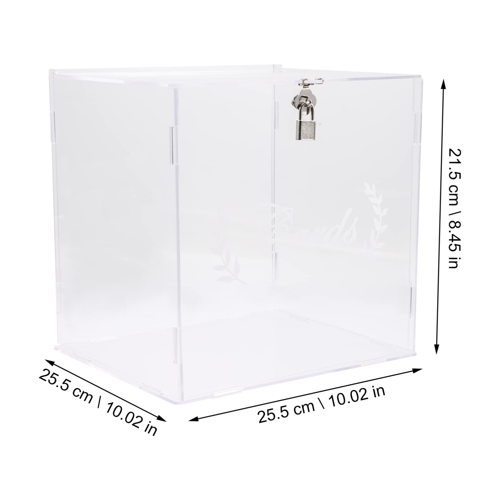 VILLCASE Rustic Ballot Box Wedding Card Boxes Acrylic Message Box for Birthday Party Dec