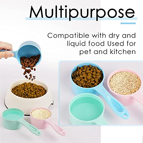 Super Design1 Cup Dog Food Scoop for Container Melamine Measuring Scoop for Dogs Cats Birds and Rabbits Pet Food Feeding Scoop Dishwasher Safe - Baby Blue - Thumbnail 4