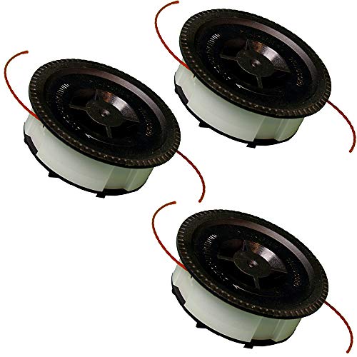 IKRA 13007005-3 Replacement Spools (VA/2) Set of 3 Spool for Grass Trimmer