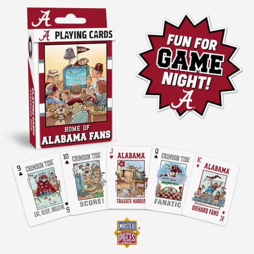 Image of Masterpieces Alabama Playing Cards - Crimson Tide Fan Deck
