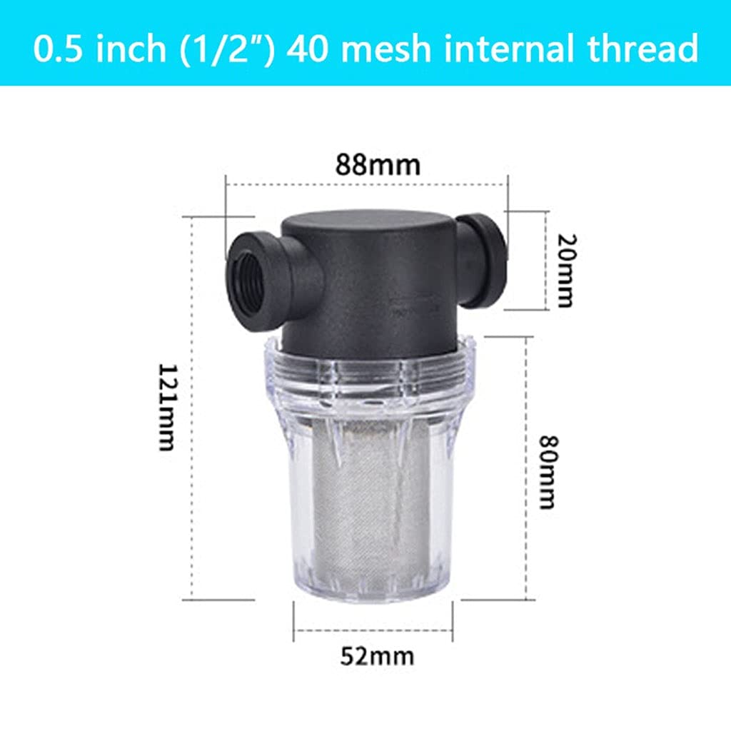 Conector de Toque de Manguera, 1 1/2 Pulgada 3/4 Pulgada 1 Pulgada Filtro de riego de jardín, prefiltro de impurezas del Sistema de riego de plástico, Filtro de tubería de Agua doméstica de