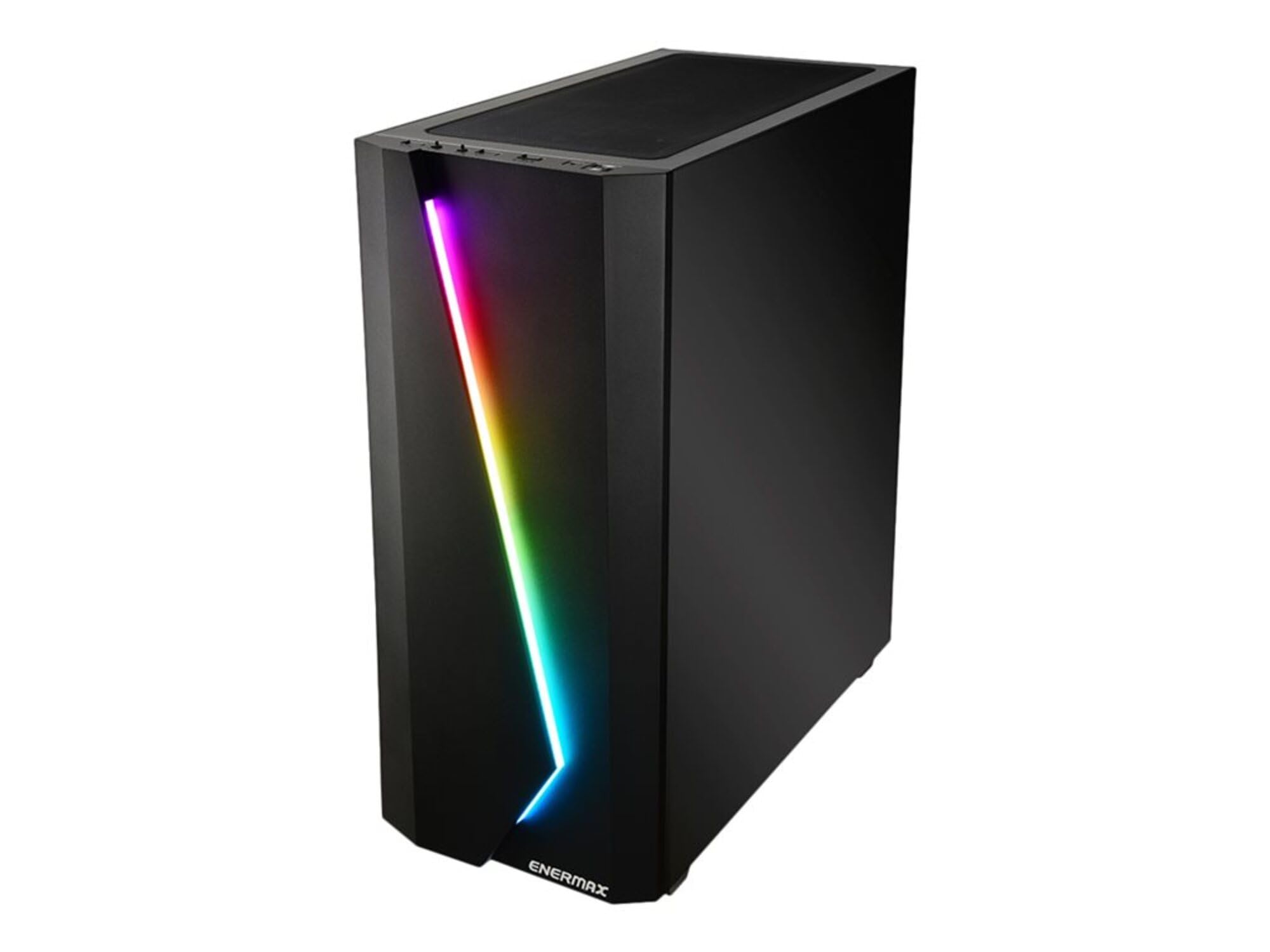 Enermax Makashi MK50 Addressable RGB Full Tower Gaming PC Case with Tempered Glass, 1x 120mm Fan Per-Installed, ECA-MK50-BB-ARGB