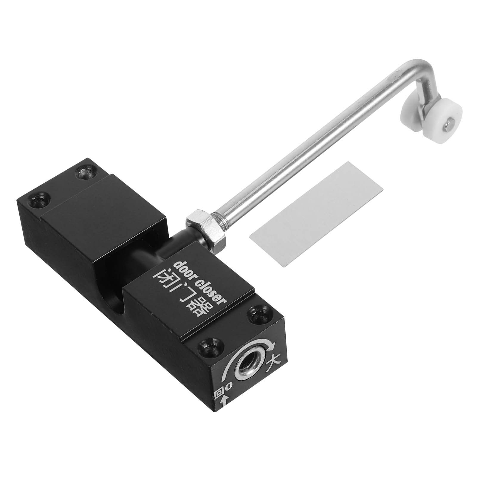 Cierrapuertas automático ajustable con doble resorte para un cierre suave y resistente