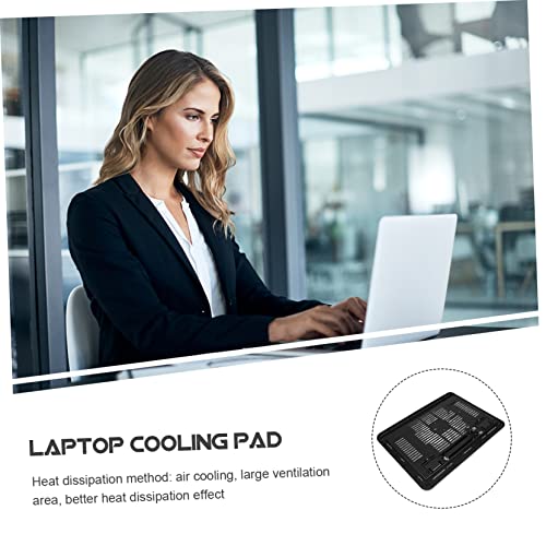Base refrigeradora para laptop gamer con ventiladores LED y diseño antideslizante para escritorio, soporte de enfriamiento silencioso para uso en casa y oficina miniatura 3