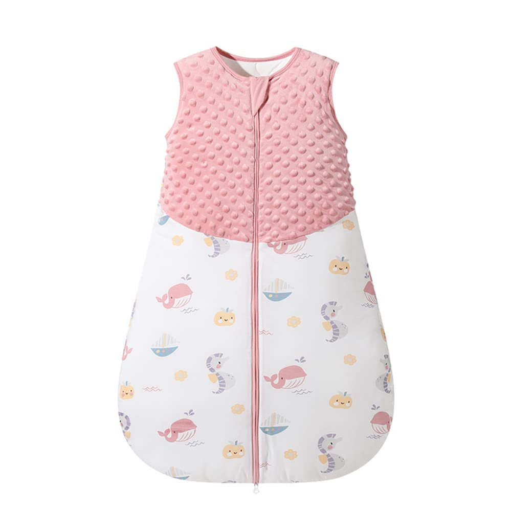 Baby Schlafsack 1.5 Tog Schlafsack 100% Baumwolle Ganzjahres Schlafsack Babyschlafsack Kinder, 1.5 Tog für Jungen und Mädchen 84CM/Baby Höhe 90-100cm