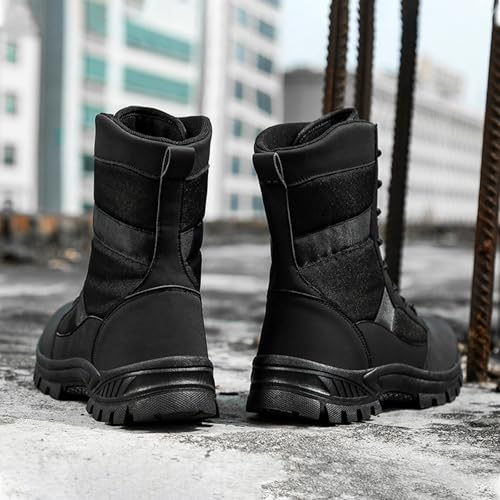 Men's Waterproof Hiking Boots Platform Round toe Lace-up Non-slip Camping Trail High Combat Boots Outdoor Desert Boots4