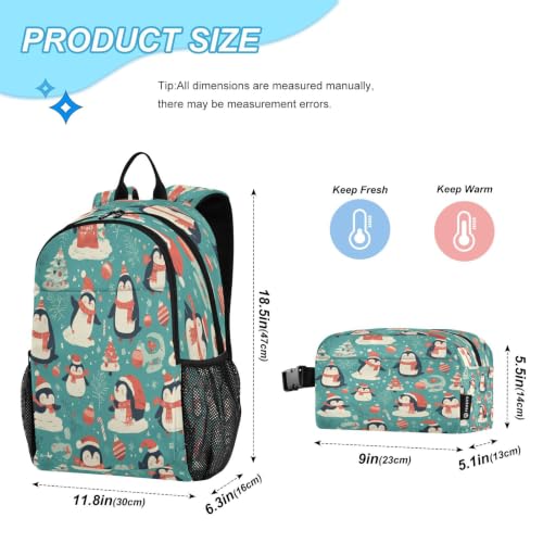 Sac d'école léger pingouin qui soulage le dos des enfants - 2