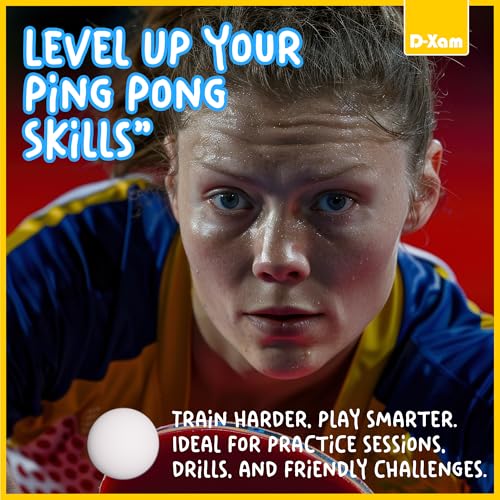 Image of D-Xam Ping Pong Balls Orange or White ABS 1 Star 40mm Official Size High Bounce Professional 50, 30 Pack Table Tennis Ball for Training & Practice - Durable High Performance