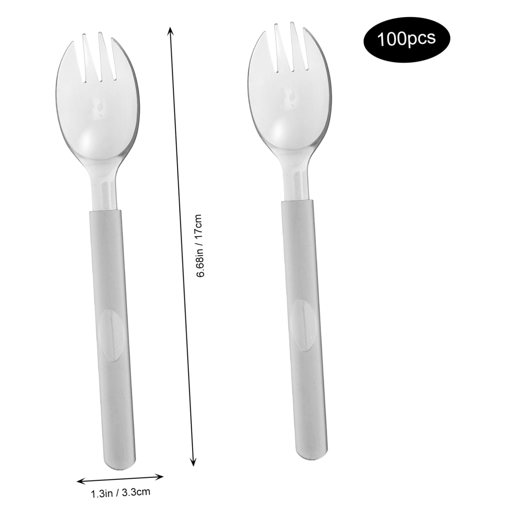 Gogogmee 100% Food Grade Plastic Cutlery Fork Spoon Set Compact and Durable Spork for Camping Picnic and Daily Use