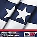 Anley US National Pleated Fan Flag, 3x6 Feet American Bunting Flags Patriotic Stars & Stripes - Sharp Color and Fade Resistant - Canvas Header and Brass Grommets - United States 3 x 6 Feet Half Fan Banner