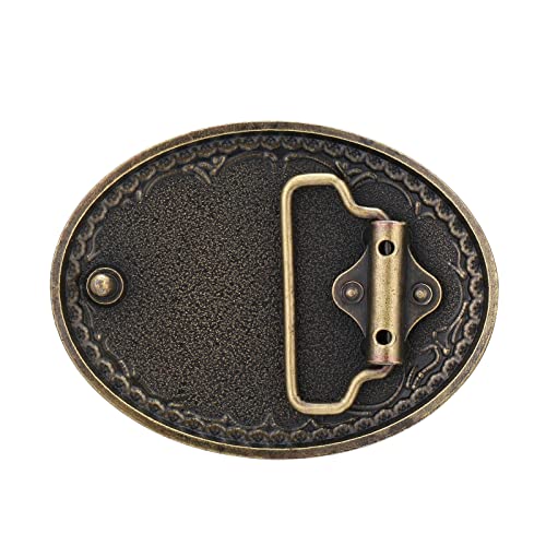 Image of Turquoise Belt Buckle for Men Western Texas Longhorn Bull Rodeo Belt Buckle American Cowboy Chic Gift