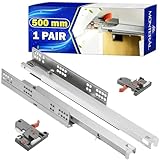 MATÉRIAU DURABLE - Les glissiere tiroir sont fabriquées en acier zingué, un matériau résistant aux contraintes mécaniques, à la déformation et à la corrosion. Cela garantit la durabilité et le fonctionnement stable du mécanisme