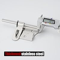 Vista 5 de JQK Pestillo de puerta corredera de 6 pulgadas, perno de barril de acero inoxidable 304 grueso con orificio para candado, pestillos interiores