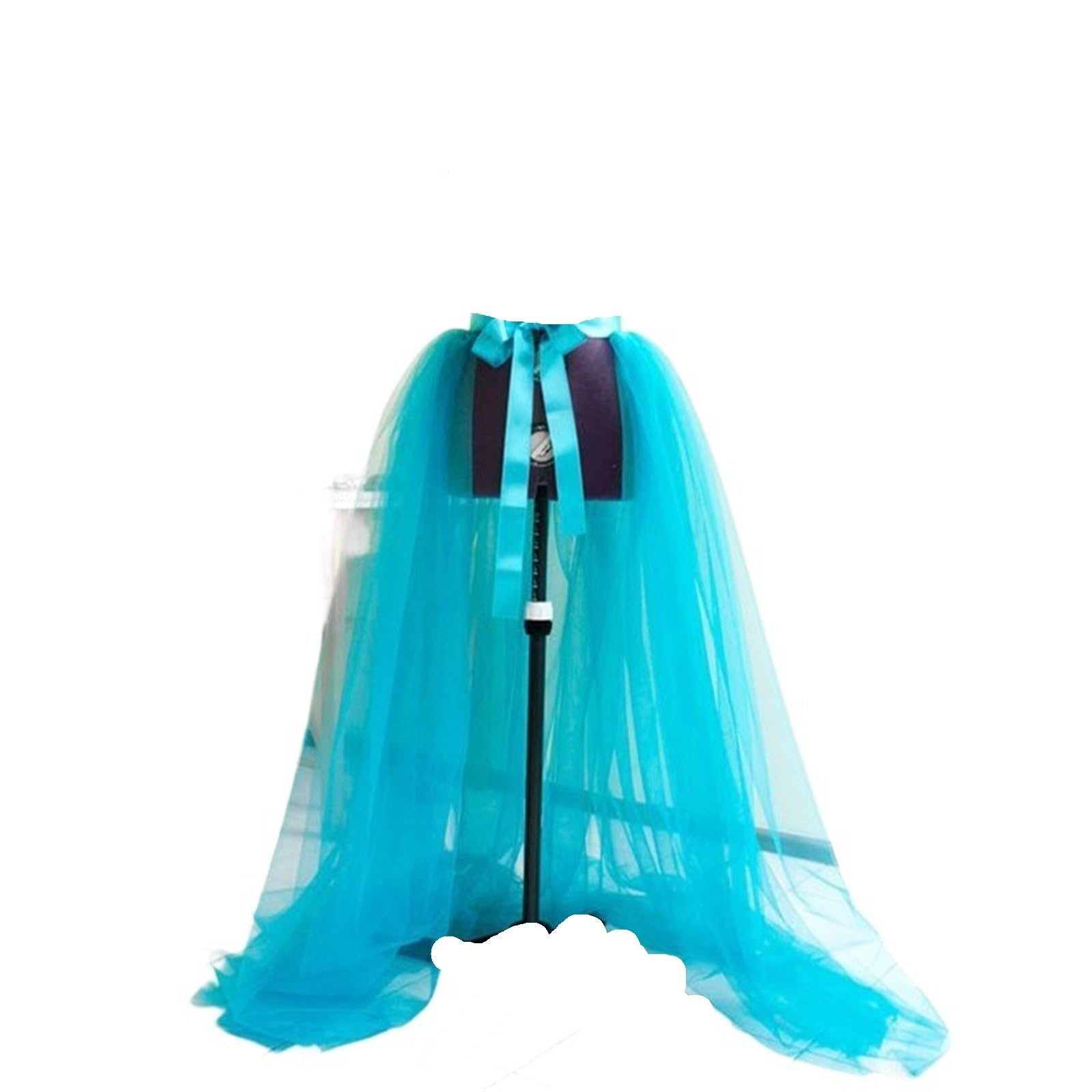 Falda de tul desmontable for mujer, sobrefalda larga tutú, superposición nupcial, fiesta boda, vendaje con cordones, malla hasta el suelo, Maxi