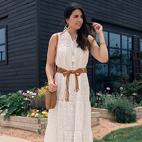 Suyi Boho Braid Belt for Women Bohemian Woven Waist Belts for Dress3