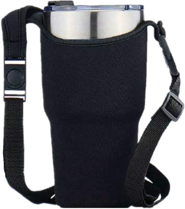 (Black, 30 oz) 20oz 30oz Tumbler Carrier Holder Water Bottle Handle Bag for yeti,rtic,Ozark Trail Tumbler and More Travel to-Go Cups Bottles