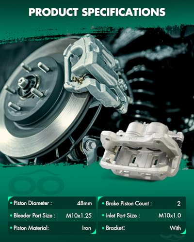 Image of SCITOO 19B6448 19B6449 Front Left & Right Disc Brake Calipers w /Bracket Fit For Honda For Odyssey 2011-2017, Double Pistons