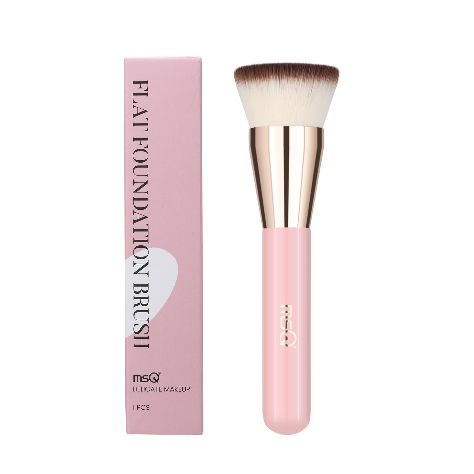 MSQFlawless Foundation Make Up Brush Kabuki Flat Top Foundation Brush for Liquid Kabuki Brush - Premium Vegan Makeup Brush